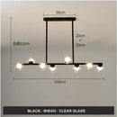GobekUsa Glass Balls Chandelier: Stylish Suspension Lighting for Dining Room, Kitchen, and Office