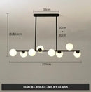 GobekUsa Glass Balls Chandelier: Stylish Suspension Lighting for Dining Room, Kitchen, and Office