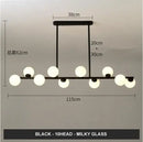 GobekUsa Glass Balls Chandelier: Stylish Suspension Lighting for Dining Room, Kitchen, and Office