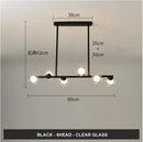 GobekUsa Glass Balls Chandelier: Stylish Suspension Lighting for Dining Room, Kitchen, and Office