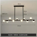 GobekUsa Glass Balls Chandelier: Stylish Suspension Lighting for Dining Room, Kitchen, and Office
