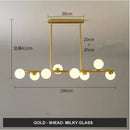 GobekUsa Glass Balls Chandelier: Stylish Suspension Lighting for Dining Room, Kitchen, and Office