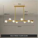 GobekUsa Glass Balls Chandelier: Stylish Suspension Lighting for Dining Room, Kitchen, and Office