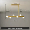 GobekUsa Glass Balls Chandelier: Stylish Suspension Lighting for Dining Room, Kitchen, and Office