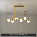 GobekUsa Glass Balls Chandelier: Stylish Suspension Lighting for Dining Room, Kitchen, and Office