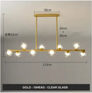 GobekUsa Glass Balls Chandelier: Stylish Suspension Lighting for Dining Room, Kitchen, and Office