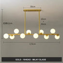 GobekUsa Glass Balls Chandelier: Stylish Suspension Lighting for Dining Room, Kitchen, and Office