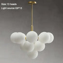 GobekUsa Glass Balls Chandelier: Modern Gold Pendant Lighting for Living Room & Dining Area