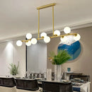 GobekUsa Glass Balls Chandelier: Stylish Suspension Lighting for Dining Room, Kitchen, and Office