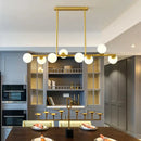 GobekUsa Glass Balls Chandelier: Stylish Suspension Lighting for Dining Room, Kitchen, and Office