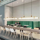 GobekUsa Glass Belt Chandelier: Modern Indoor Restaurant & Office LED Light