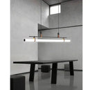 GobekUsa Glass Belt Chandelier: Modern Indoor Restaurant & Office LED Light