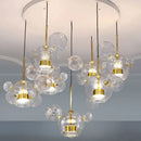 GobekUsa Glass Bubble Ball LED Chandelier Mickey Light for Modern Indoor Spaces