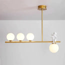 GobekUsa Glass Bubble Pendant Light with LED lamp - Angel Candle Holder Statues