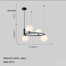 GobekUsa Glass Chandelier G9 Hanging Light for Living Room Bedroom Decor
