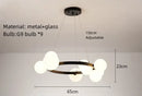 GobekUsa Glass Chandelier G9 Hanging Light for Living Room Bedroom Decor