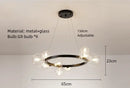 GobekUsa Glass Chandelier G9 Hanging Light for Living Room Bedroom Decor
