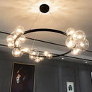 GobekUsa Glass Chandelier G9 Hanging Light for Living Room Bedroom Decor