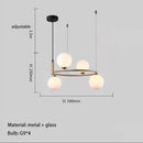 GobekUsa Glass Chandelier G9 Hanging Light for Living Room Bedroom Decor
