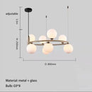 GobekUsa Glass Chandelier G9 Hanging Light for Living Room Bedroom Decor