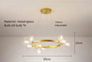 GobekUsa Glass Chandelier G9 Hanging Light for Living Room Bedroom Decor