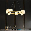 GobekUsa Glass Chandelier G9 Hanging Light for Living Room Bedroom Decor