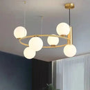 GobekUsa Glass Chandelier G9 Hanging Light for Living Room Bedroom Decor