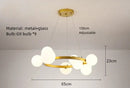 GobekUsa Glass Chandelier G9 Hanging Light for Living Room Bedroom Decor