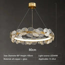 GobekUsa Glass Flower LED Chandelier for Living Room Bedroom Kitchen Dining Ceiling Lights