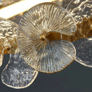 GobekUsa Glass Flower LED Chandelier for Living Room Bedroom Kitchen Dining Ceiling Lights