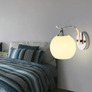GobekUsa Glass Globe Wall Lamp for Bedroom, Staircase, Hallway, Office - Modern E27 Indoor Fixture