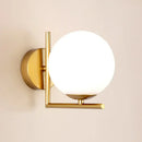 GobekUsa Glass Globe Wall Lamp for Bedroom, Staircase, Hallway, Office - Modern E27 Indoor Fixture