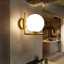GobekUsa Glass Globe Wall Lamp for Bedroom, Staircase, Hallway, Office - Modern E27 Indoor Fixture