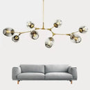 GobekUsa Glass LED Ceiling Chandelier for Kitchen Dining Living Room