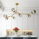 GobekUsa Glass LED Ceiling Chandelier for Kitchen Dining Living Room