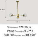 GobekUsa Glass LED Chandeliers: Modern Dining Room Bedroom Living Room Pendant Lights