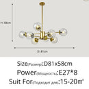 GobekUsa Glass LED Chandeliers: Modern Dining Room Bedroom Living Room Pendant Lights