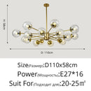 GobekUsa Glass LED Chandeliers: Modern Dining Room Bedroom Living Room Pendant Lights