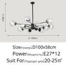 GobekUsa Glass LED Chandeliers: Modern Dining Room Bedroom Living Room Pendant Lights
