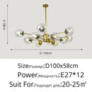 GobekUsa Glass LED Chandeliers: Modern Dining Room Bedroom Living Room Pendant Lights