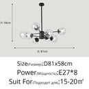 GobekUsa Glass LED Chandeliers: Modern Dining Room Bedroom Living Room Pendant Lights