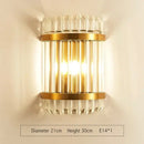 GobekUsa Glass Rod Crystal Wall Sconce: Modern Luxury Bedroom Living Room Light
