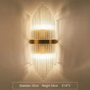 GobekUsa Glass Rod Crystal Wall Sconce: Modern Luxury Bedroom Living Room Light