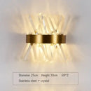 GobekUsa Glass Rod Crystal Wall Sconce: Modern Luxury Bedroom Living Room Light