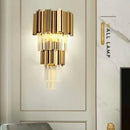 GobekUsa Glass Rod Crystal Wall Sconce: Modern Luxury Bedroom Living Room Light