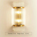 GobekUsa Glass Rod Crystal Wall Sconce: Modern Luxury Bedroom Living Room Light