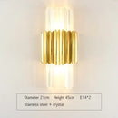 GobekUsa Glass Rod Crystal Wall Sconce: Modern Luxury Bedroom Living Room Light
