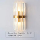GobekUsa Glass Rod Crystal Wall Sconce: Modern Luxury Bedroom Living Room Light
