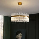 GobekUsa Glass Rod LED Pendant Chandelier: Elegant Lighting Fixture for Home Living Dining Bedroom Decor