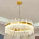 GobekUsa Glass Rod LED Pendant Chandelier: Elegant Lighting Fixture for Home Living Dining Bedroom Decor